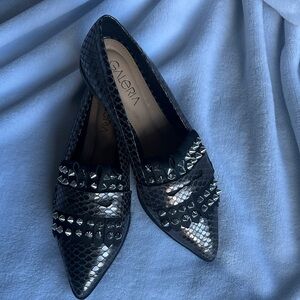 Black Studded Women's Shoes